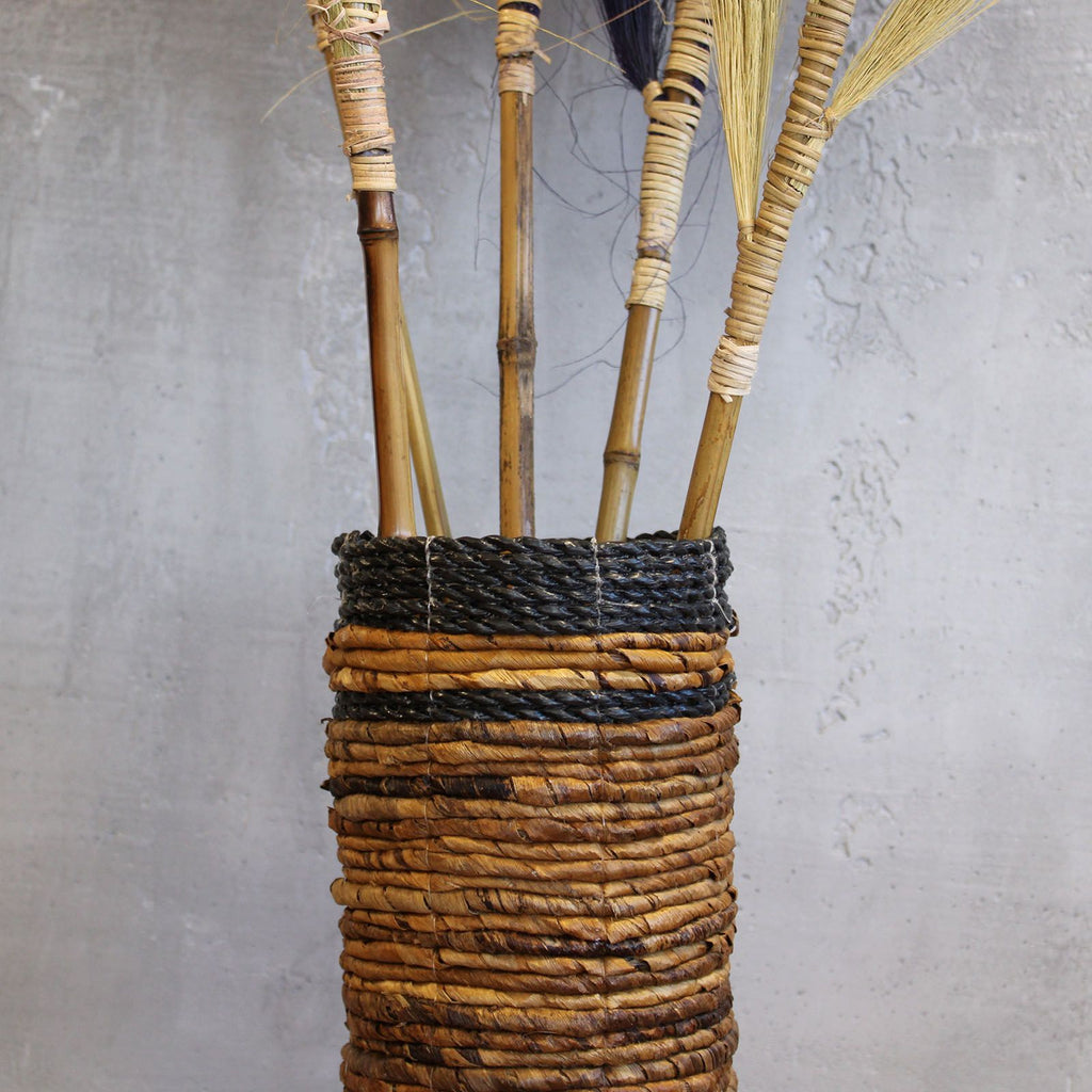 Banana Leaf Set of 2 Vases & 2 Bins | Tropical Home Decor
