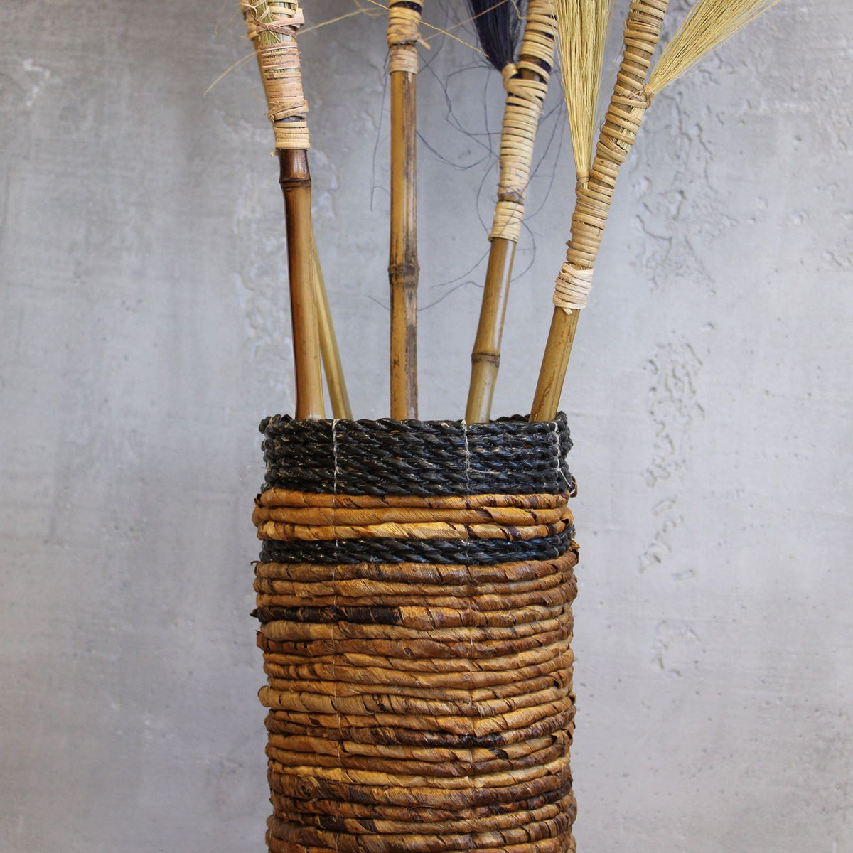Banana Leaf Set of 2 Vases & 2 Bins | Tropical Home Decor