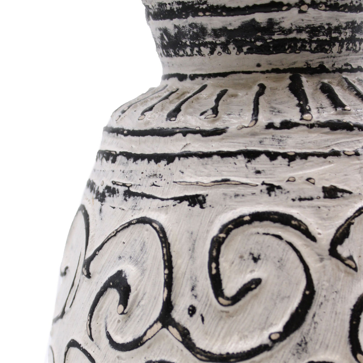 Handmade Lombok Terracotta Bud Vase – Neutral Patterned Decor