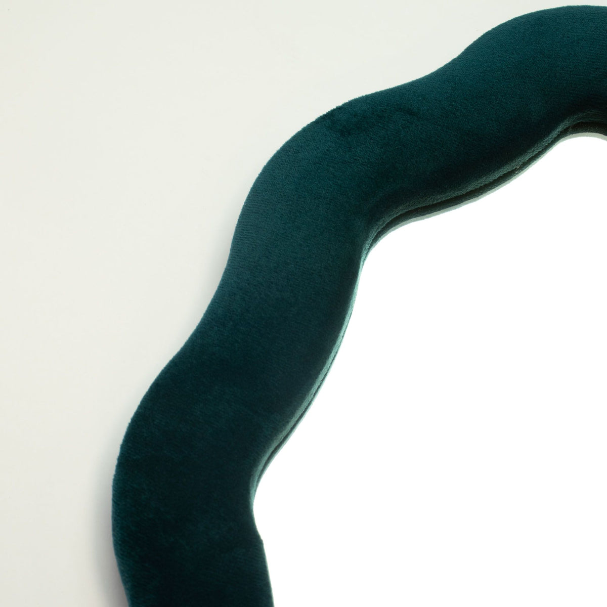 Teal Velvet Oval Mirror: Small Decorative Mirror with Stand and Hook