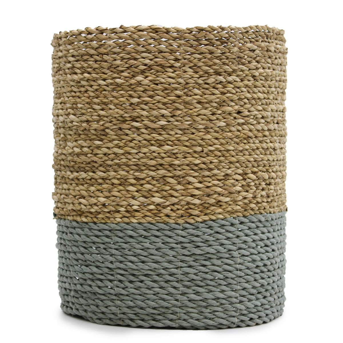 Seagrass & Grey Raffia Set | 2 Vases & 2 Woven Bins
