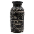Handmade Lombok Terracotta Vase with Wide Neck – Neutral Patterned Decor
