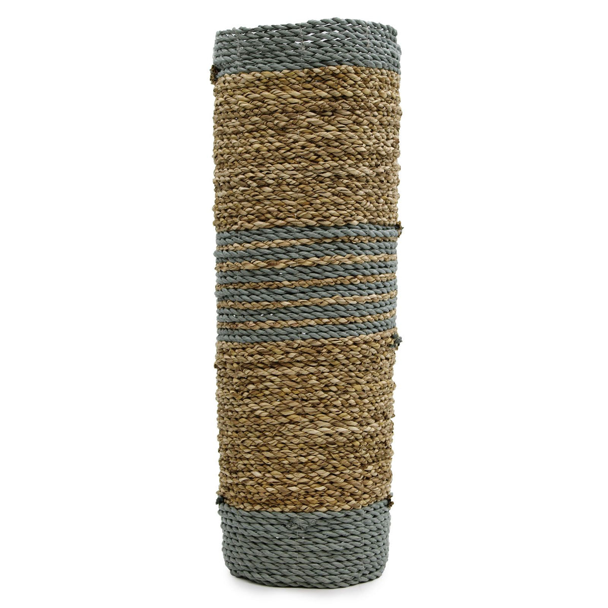 Seagrass & Grey Raffia Set | 2 Vases & 2 Woven Bins