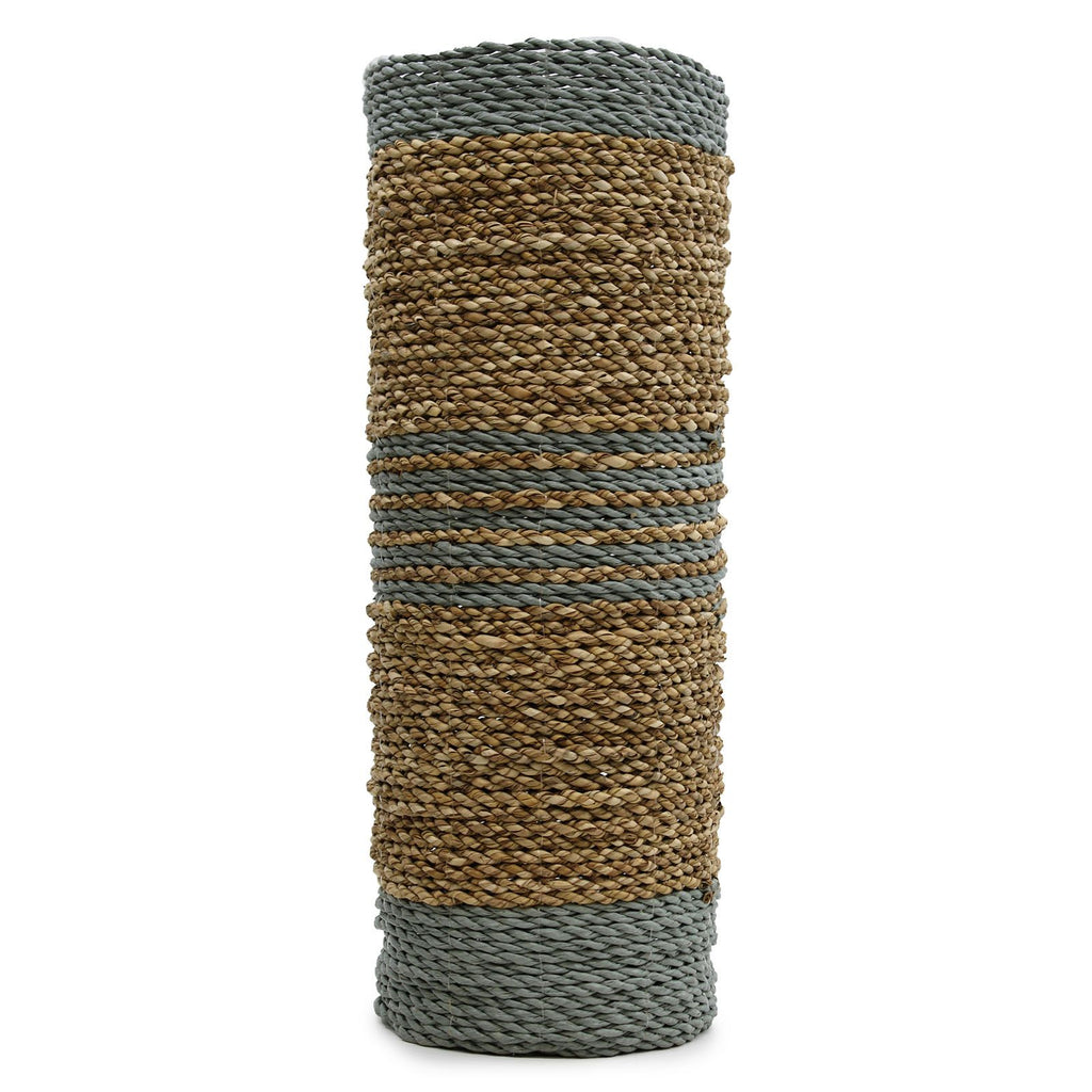 Seagrass & Grey Raffia Set | 2 Vases & 2 Woven Bins