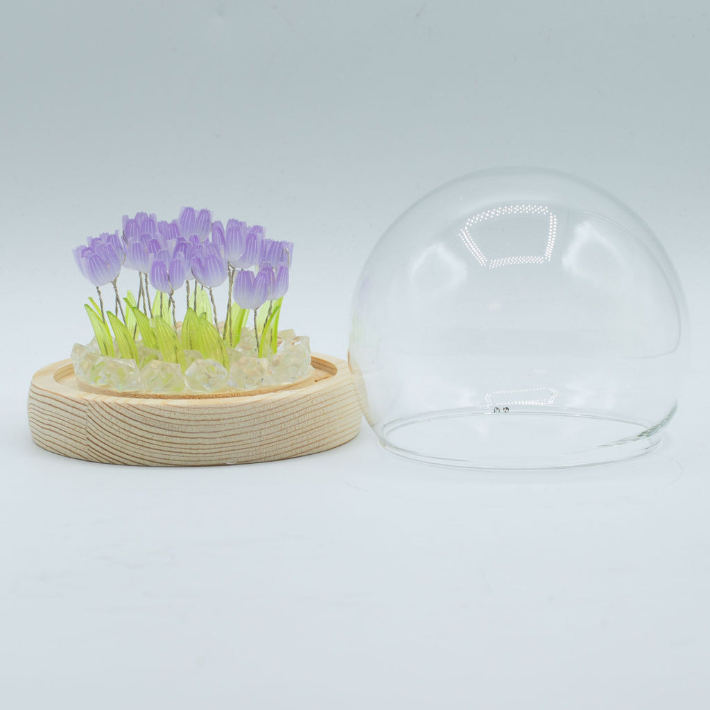 Floral Glow Garden Dome, 20 Tulips | USB LED Decor Light