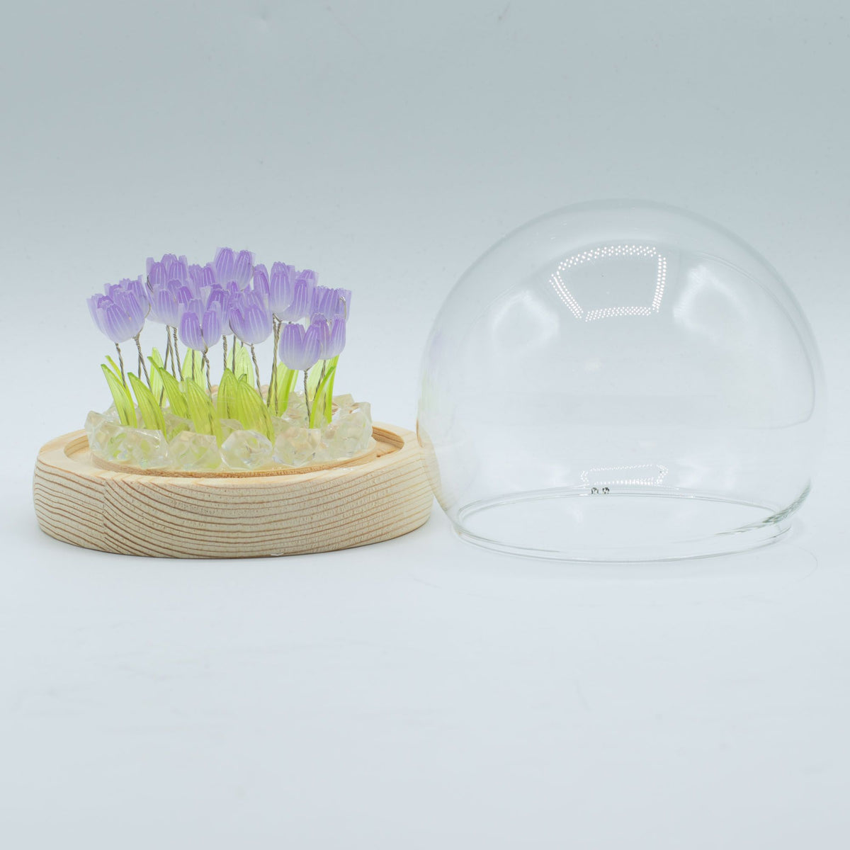 Floral Glow Garden Dome, 20 Tulips | USB LED Decor Light