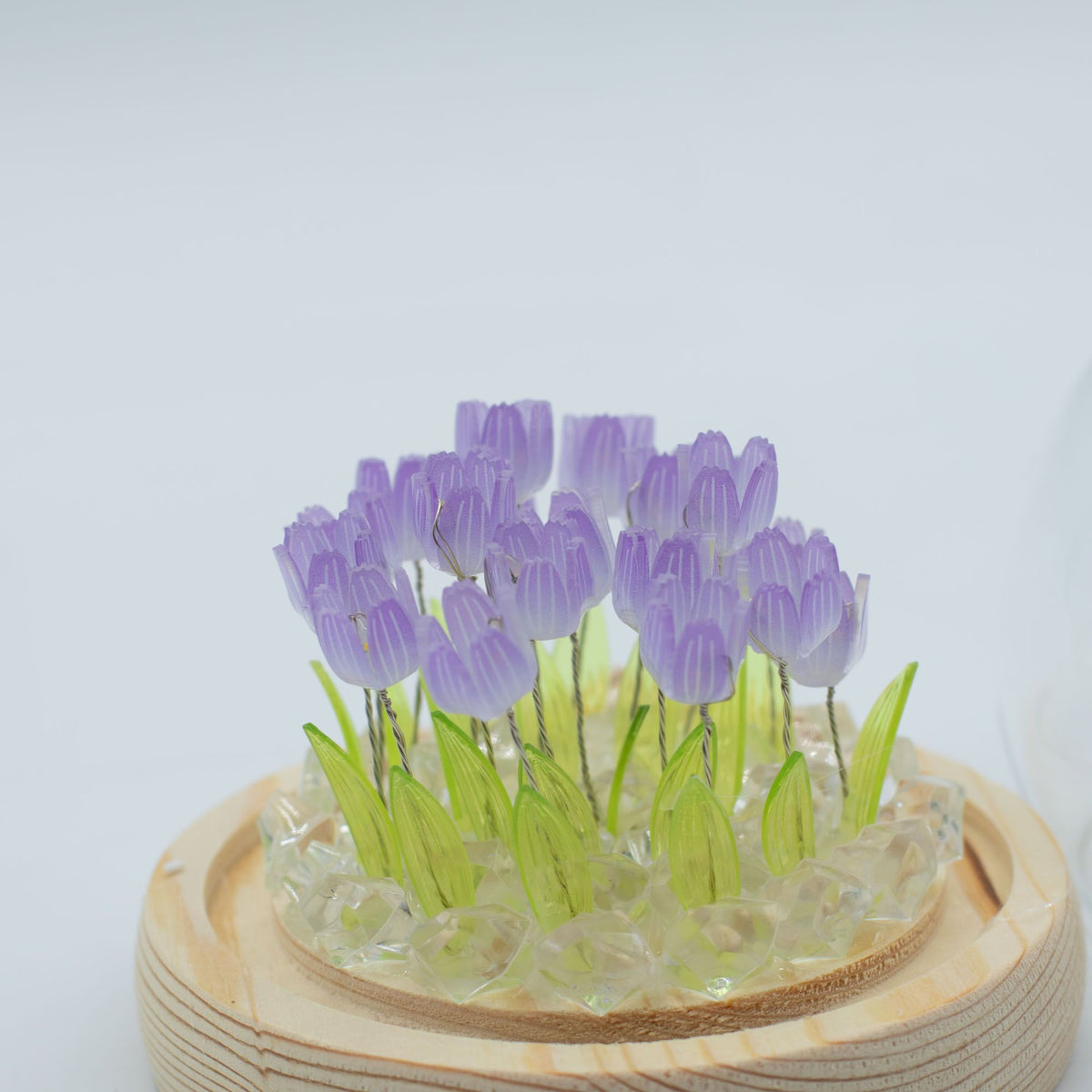 Floral Glow Garden Dome, 20 Tulips | USB LED Decor Light