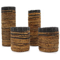 Banana Leaf Set of 2 Vases & 2 Bins | Tropical Home Decor