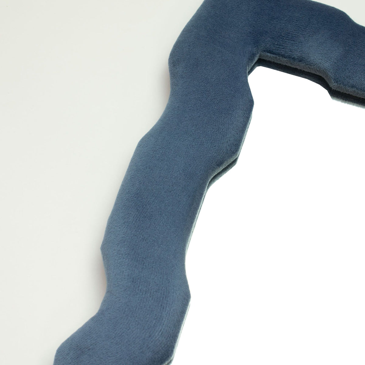 Velvet Wavy Mirror: Royal Blue Dressing Table Mirror with Stand