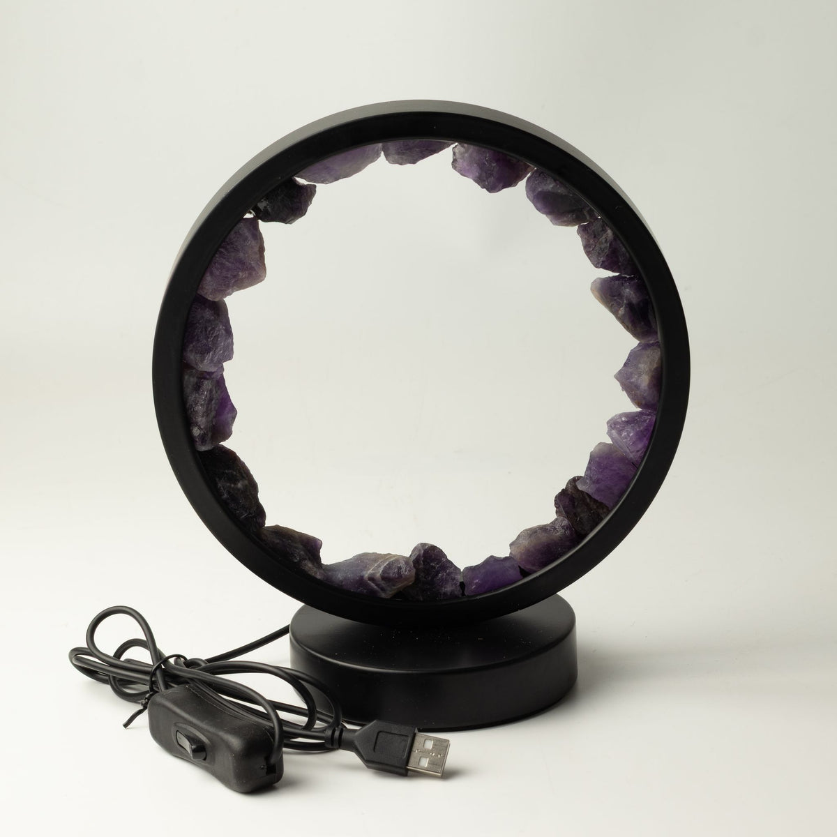 Amethyst Halo Lamp | Natural Gemstone USB Lamp