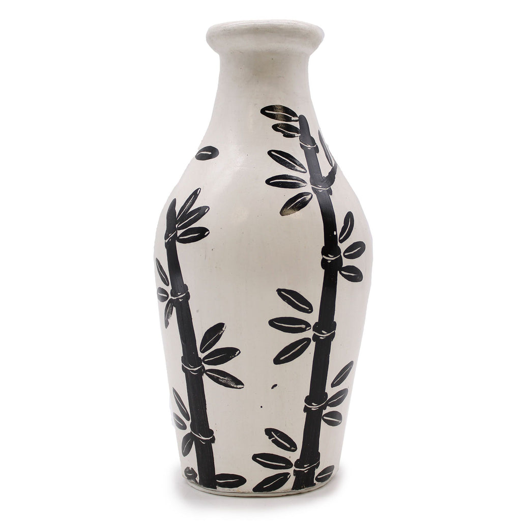 Handmade Lombok Terracotta Vase – Neutral Patterned Decor