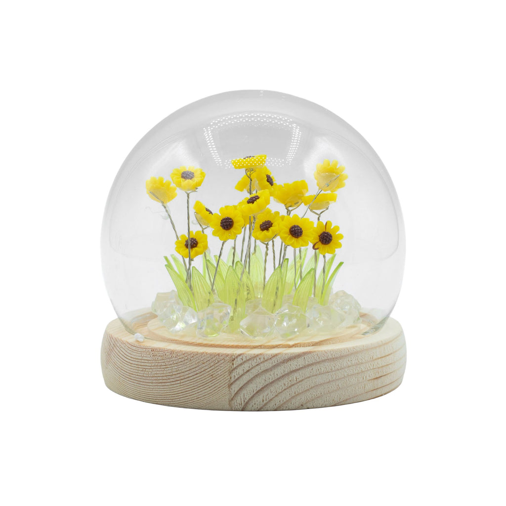 Floral Glow Garden Domes: Sunflowers, Roses & More