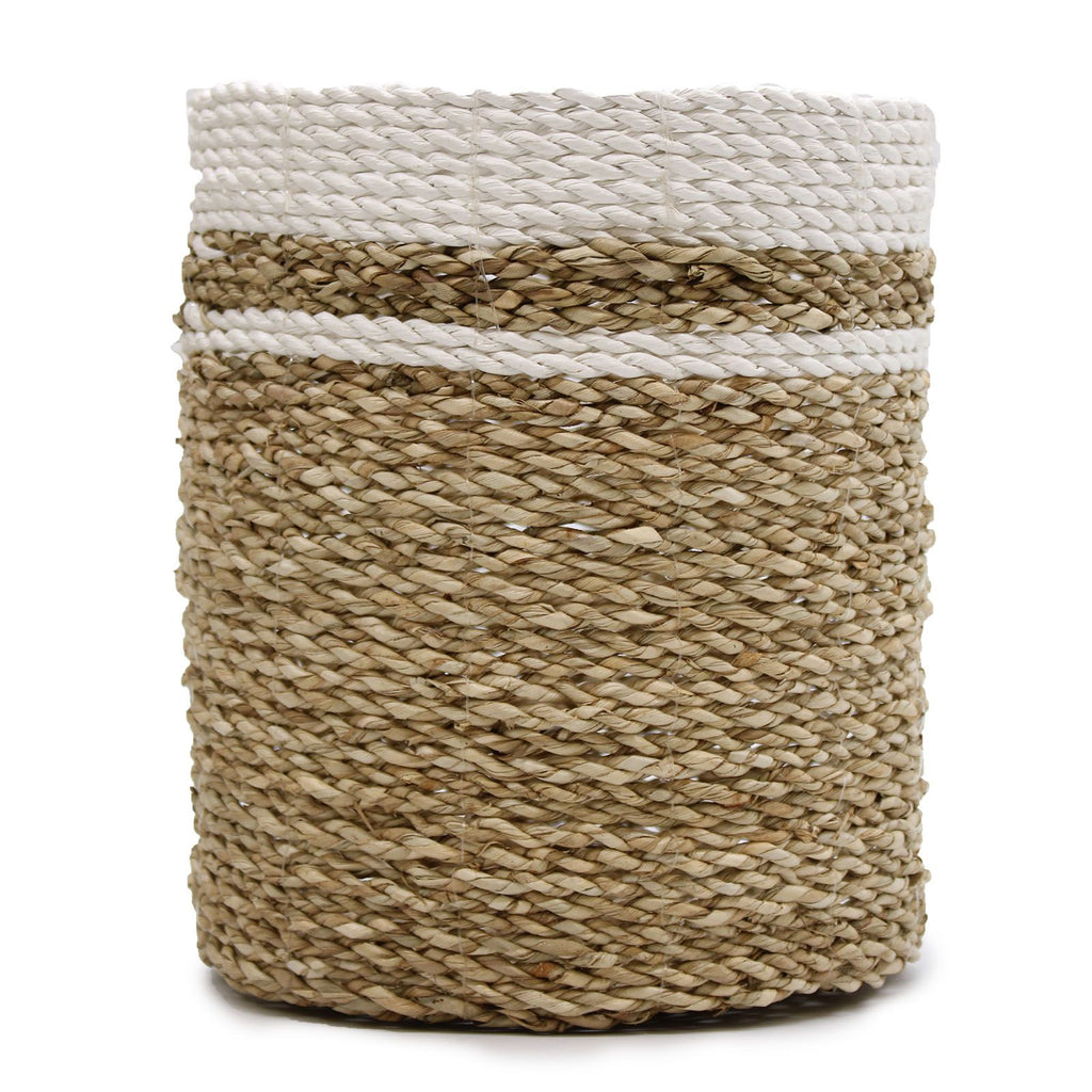 Natural Seagrass Set | 2 Woven Vases & 2 Storage Bins