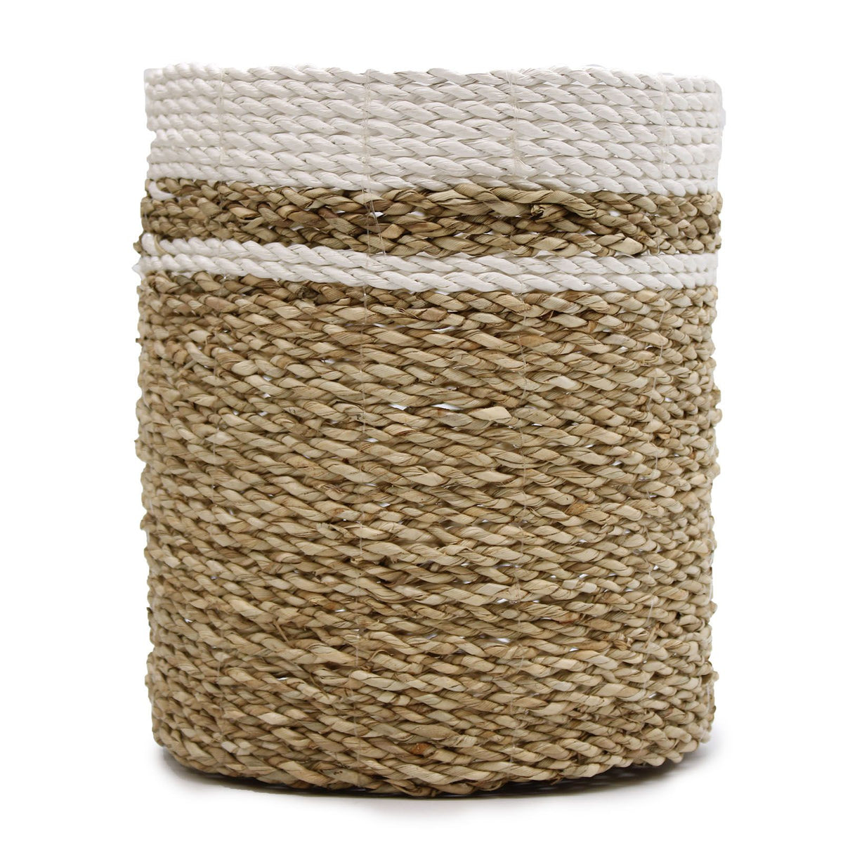 Natural Seagrass Set | 2 Woven Vases & 2 Storage Bins