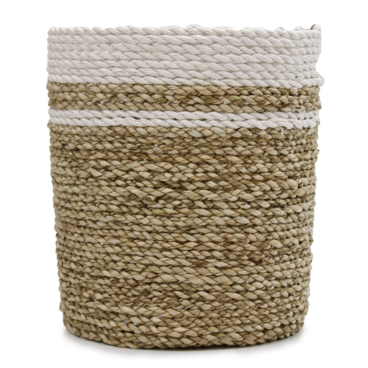 Natural Seagrass Set | 2 Woven Vases & 2 Storage Bins