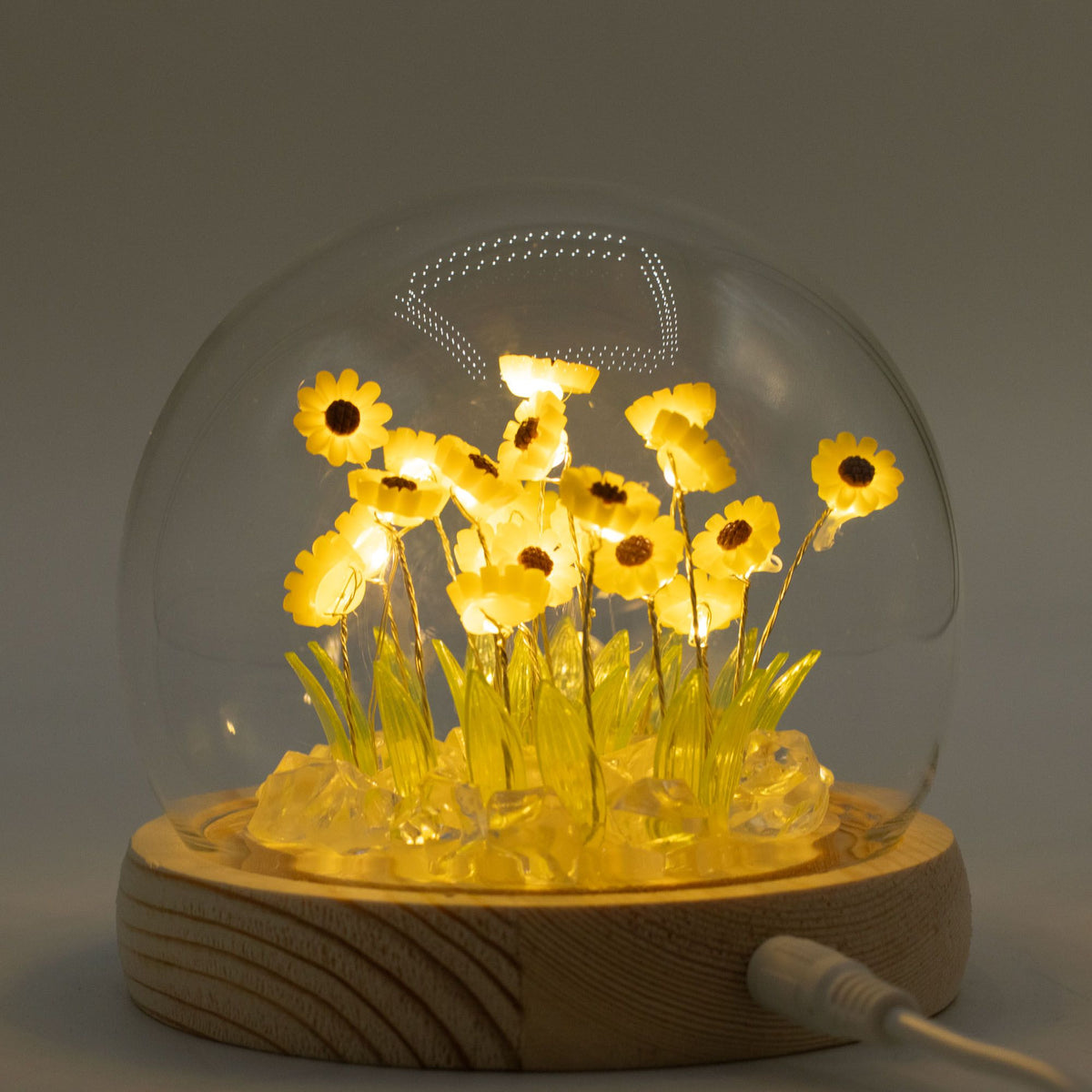 Floral Glow Garden Domes: Sunflowers, Roses & More