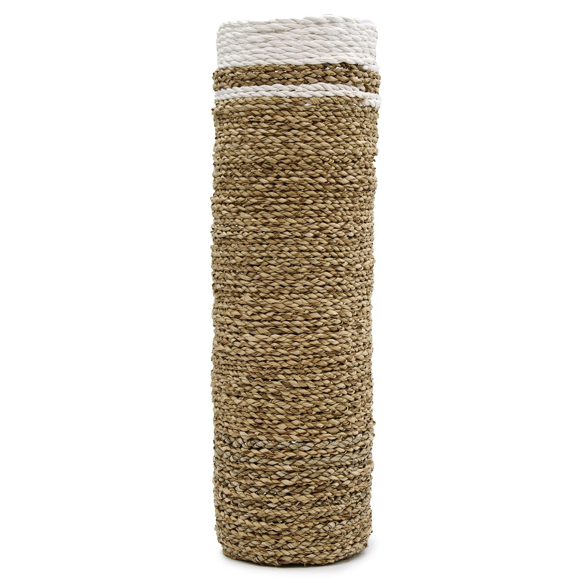 Natural Seagrass Set | 2 Woven Vases & 2 Storage Bins